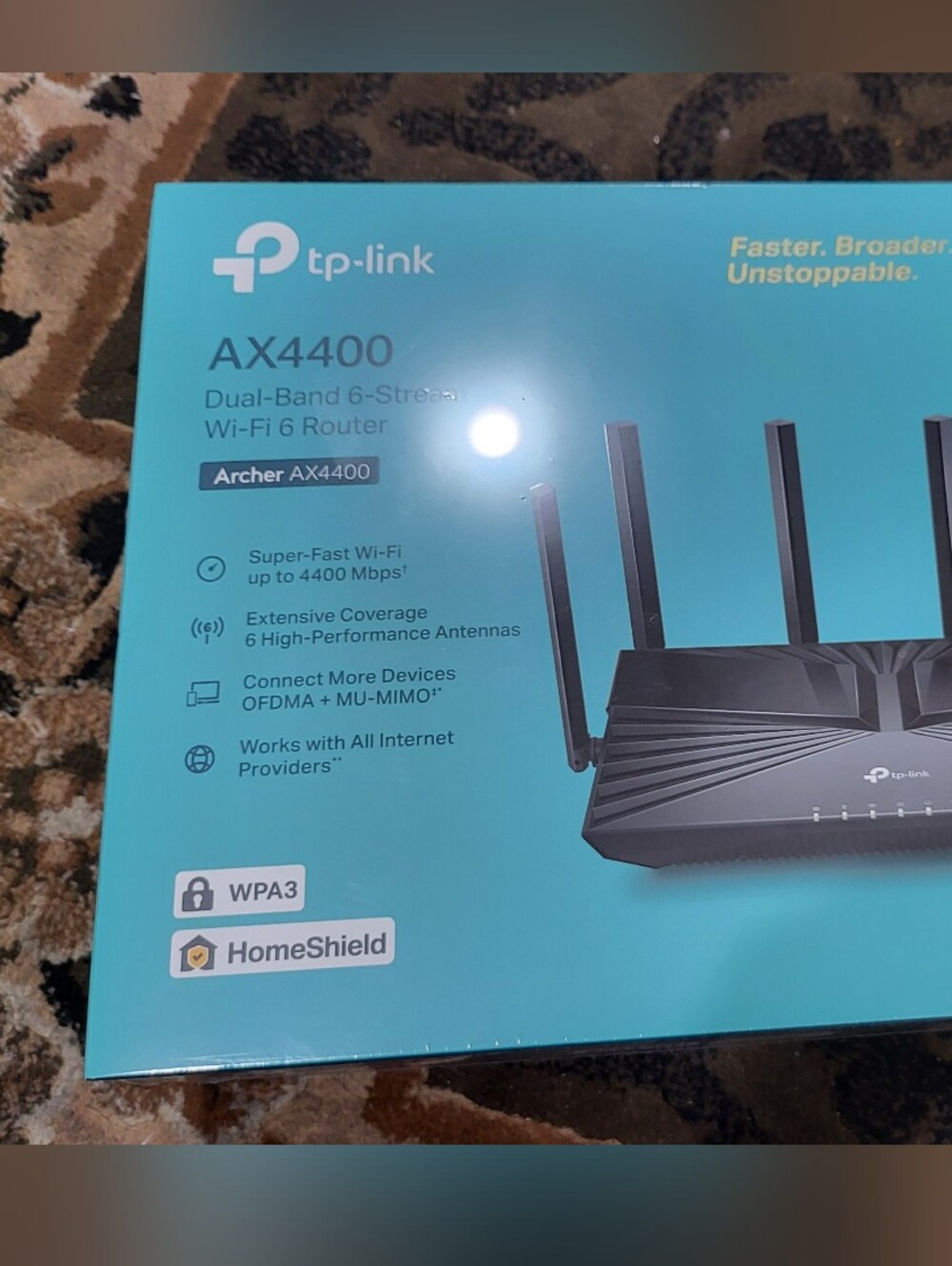 New TP-Link AX4400 Black Wi‑Fi 6 Dual‑Band Router
